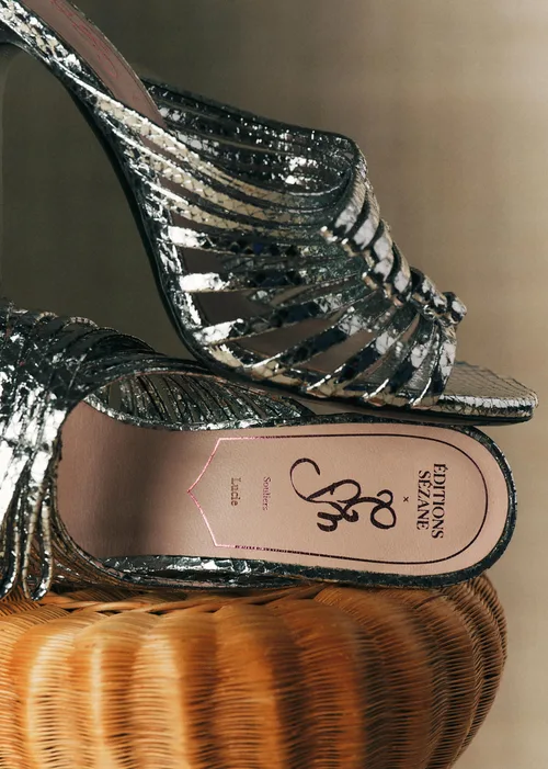 Sandales Lucie - CFM Souliers x Editions Sézane - Serpent argent — image 8