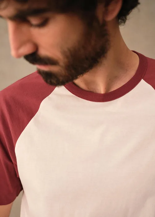 T-Shirt Anthony - Écru / Rouge Foncé — image 5