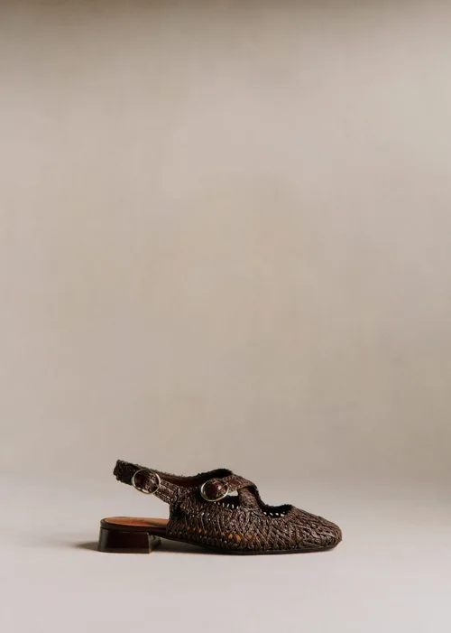 Ballerines Low Nala - Choco Textile Tressé — image 5