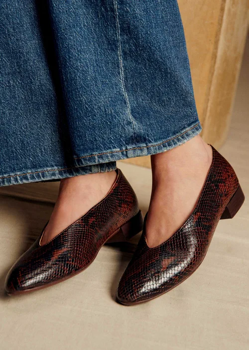 Ballerines Low Matilda - Marron Python — image 3