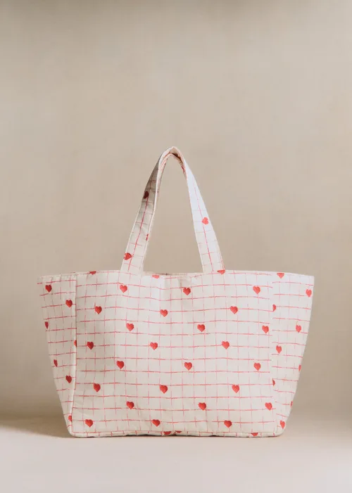 Cabas - Broderie Coeurs Rouges — image 2