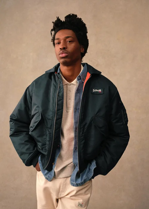 Bomber Octobre Éditions x Schott NYC - Marine — image 5