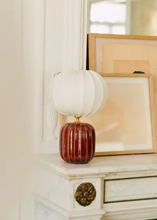 Lampe Traviata petit modèle - Moka - Abat-jour Sonate - Écru — image 6