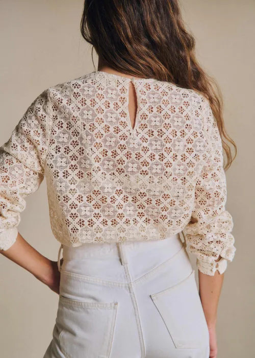Blouse Jesse - Guipure Unie Ecru — image 4