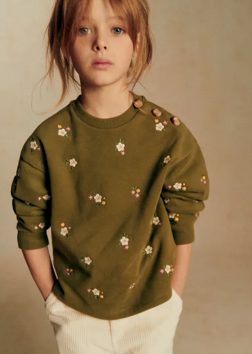 Sweat-Shirt Lulu - Vert / Broderie Altea — image 3