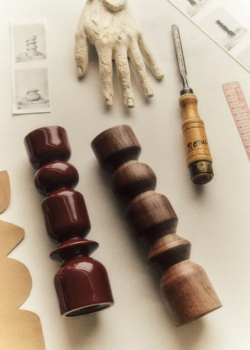 Coffret bougeoirs Romie Objetti - Vert Petit Modèle et Terracotta Grand Modèle — image 3