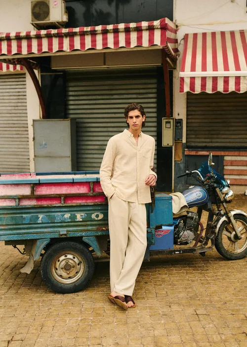 Chemise Luke - Rayures Écru / Beige — image 5