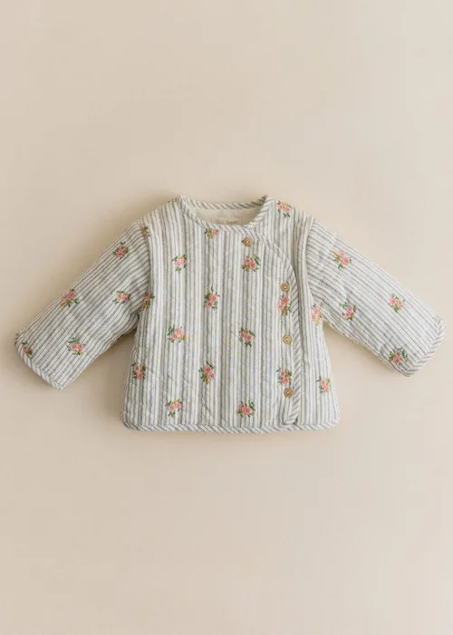 Veste Fanny - Rayures Broderies Fleurs — image 4