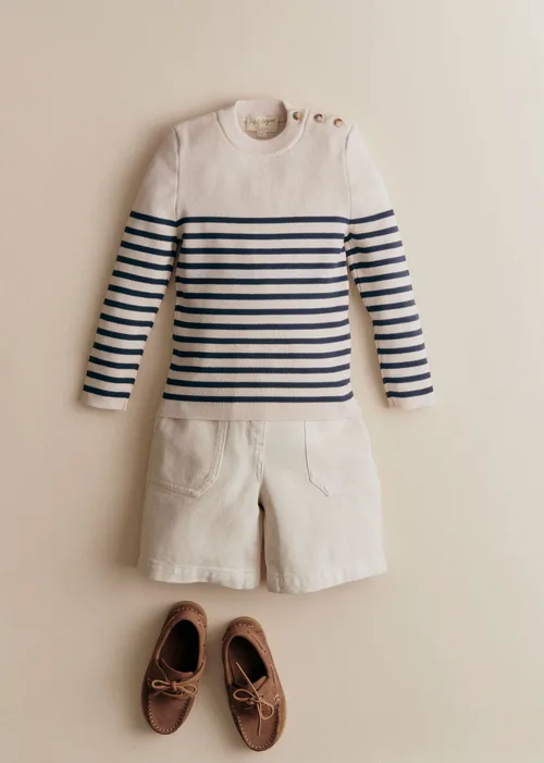 Pull Malo - Naturel / Marine — image 3