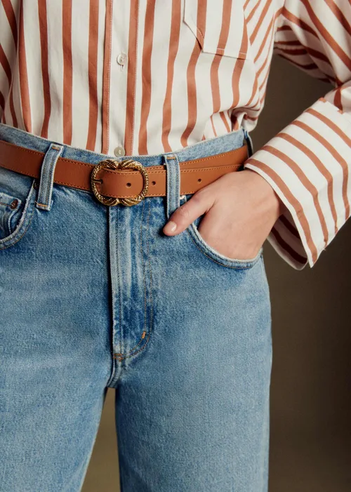 Ceinture Fine Artemis - Cuir Naturel Héritage — image 3