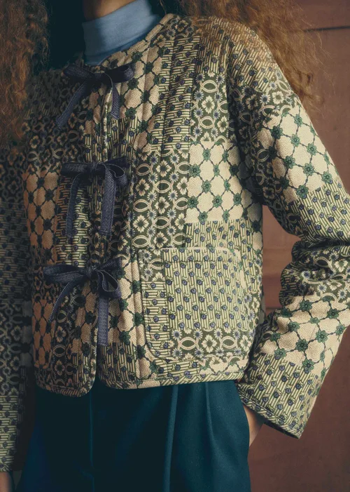 Veste SARIA - Sézane x Antoinette Poisson - Imprimé Patchwork Dominote — image 3