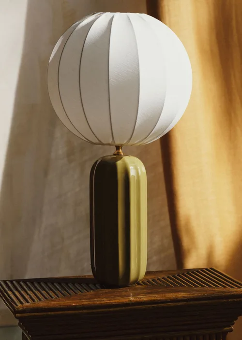 Lampe Traviata - Vert Olive - Abat-jour Sonate - Écru — image 5