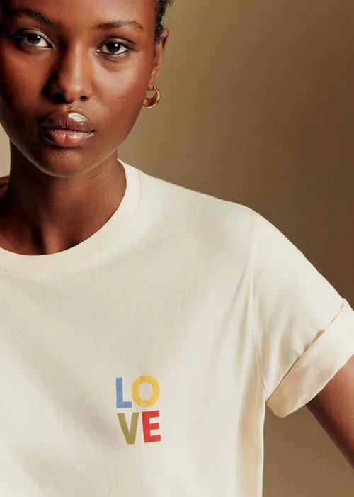 T-Shirt Love - Sézane x Gustave Roussy - Ficelle / Multicolore — image 2