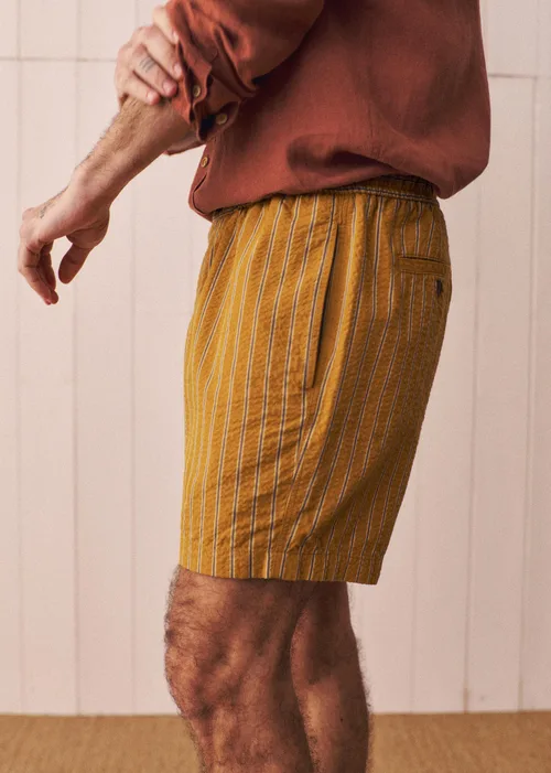 Short Beckett - Moutarde Rayures Grises — image 5
