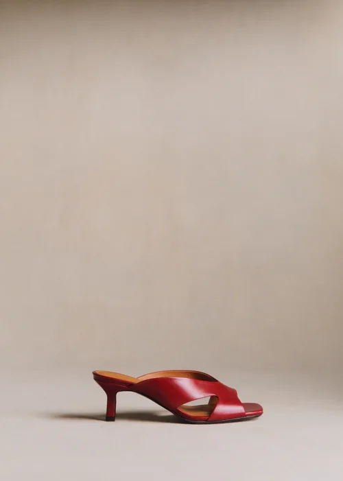 Mules Ingrid - Cerise Lisse — image 5