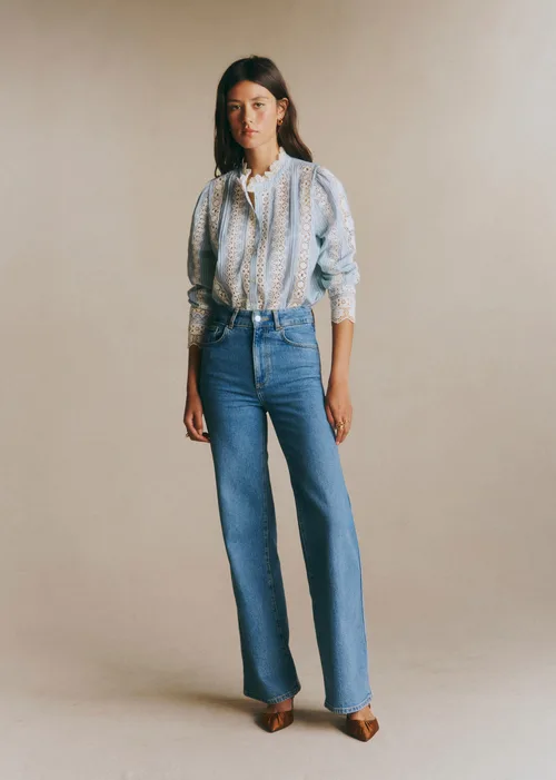 Chemise Rym - Rayure Bleu Ecru — image 3