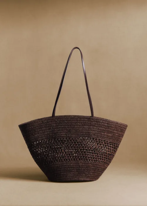 Panier Maia - Raphia Choco Ajouré — image 5