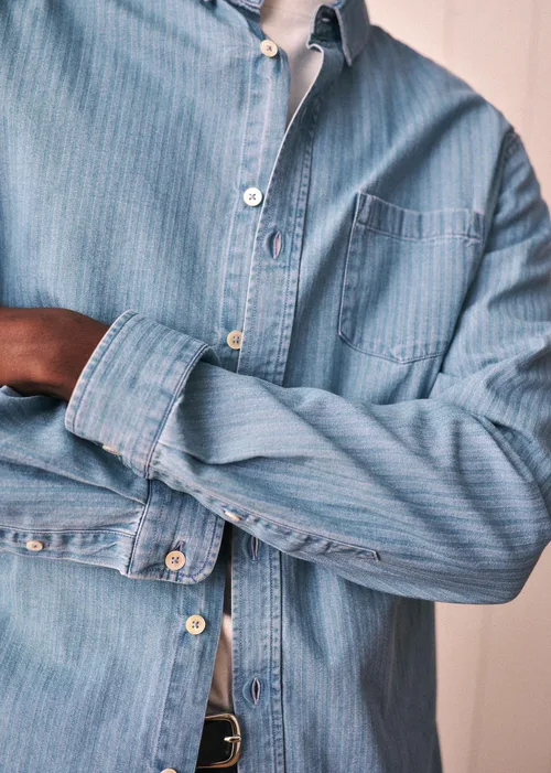 Chemise Charlie Denim - Rayures Délavées — image 6