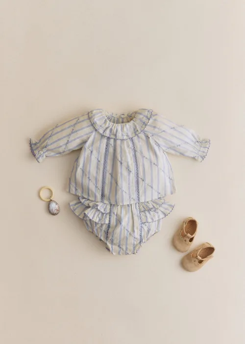 Bloomer Clélia - Rayures Lavande Broderie — image 4