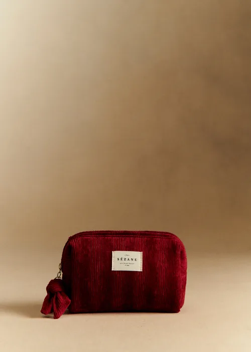 Trousse de beauté velours milleraie - Rouge