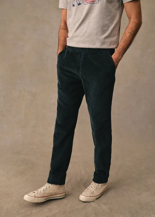 Pantalon Danny Velours - Vert Foncé — image 5