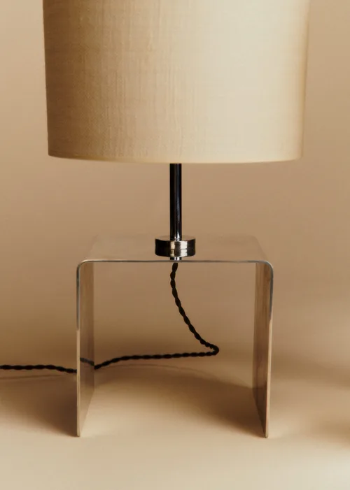 Paire de lampes à poser cubique vintage chromé - Chrome — image 3