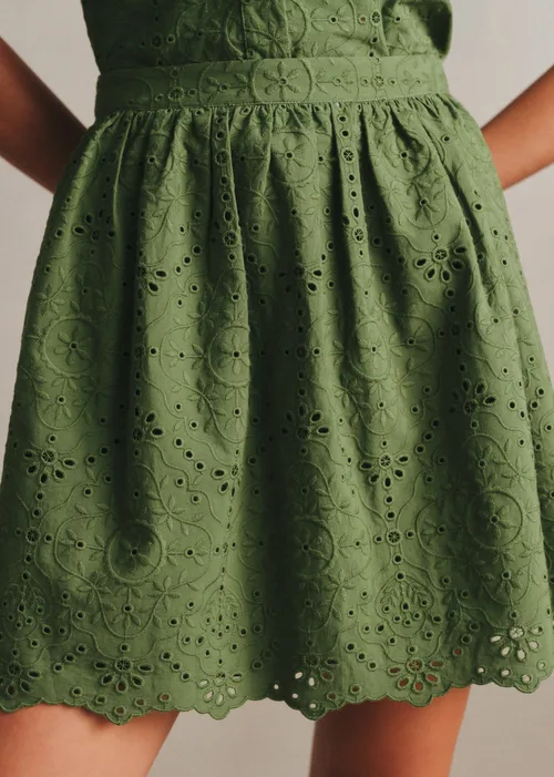 Jupe Nao - Broderie Unie Vert Été
