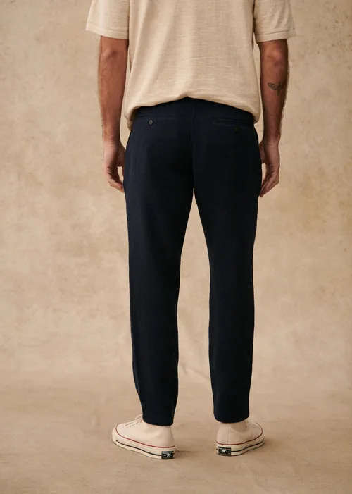 Pantalon Bergame - Marine texturé — image 3