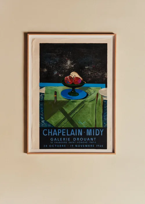 Affiche Galerie Drouant, Chapelain-Midy, 1966 - 62,5 x 84,5 cm