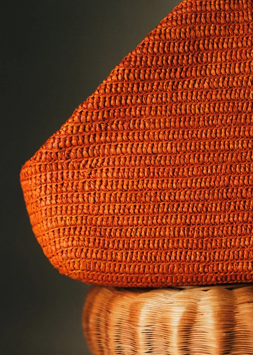 Pochette Brigitte - Raphia Orange — image 4