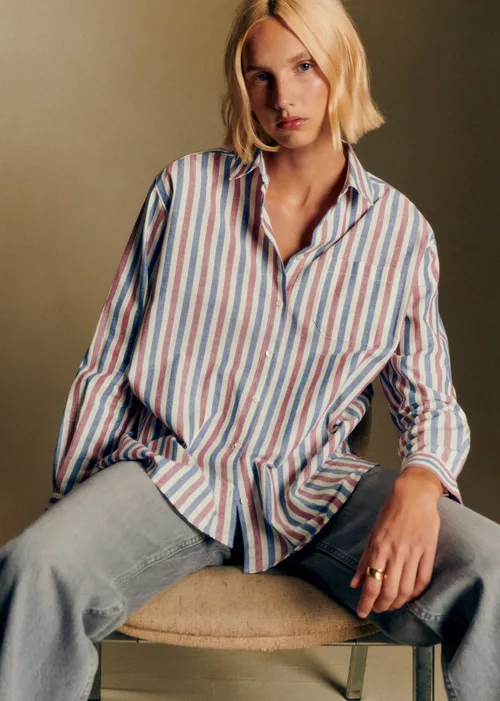 Chemise Max - Rayures bleu ecru bordeaux — image 3
