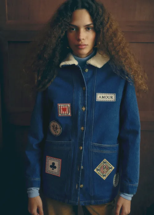 Veste Will - Sézane x Antoinette Poisson - Broderie Contrasté Bleu denim — image 2