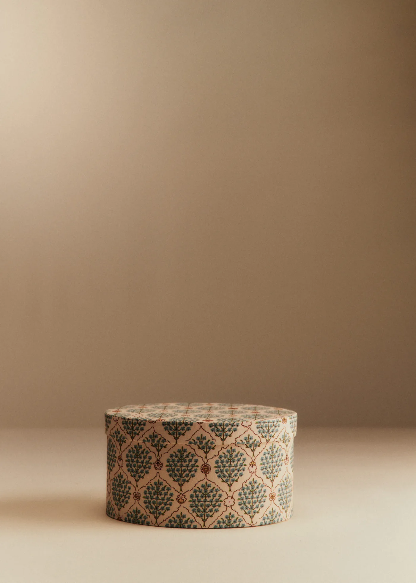 Boîte rangement ovale - petit modèle - Imprimé Scénettes Bleu