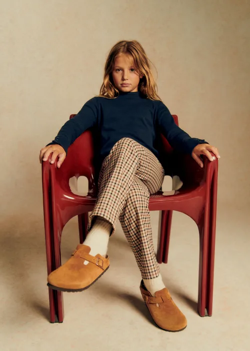 Pantalon Ciara - Carreaux Camel Beige et Noir — image 4