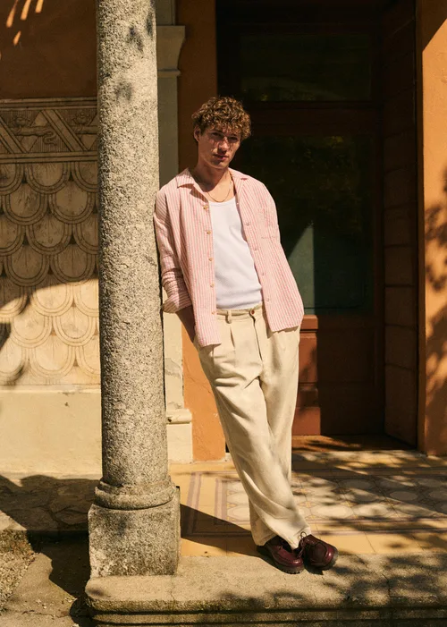 Chemise Harty - Rayures Écru / Rose — image 6