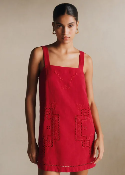Robe Victoire - Broderie Placée Rouge