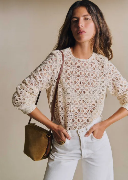 Blouse Jesse - Guipure Unie Ecru — image 3