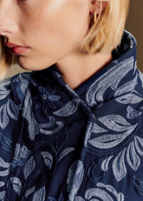 Veste Kalvin - Sézane x Antoinette Poisson - Bleu Denim Brodé — image 4