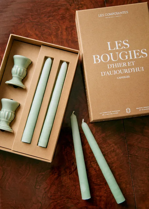 Coffret Bougeoirs Piano et Chandelles - Petit Modèle - Céladon — image 5
