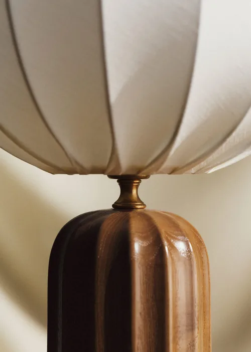 Lampe Traviata - Bois - Abat-jour Sonate - Écru — image 2