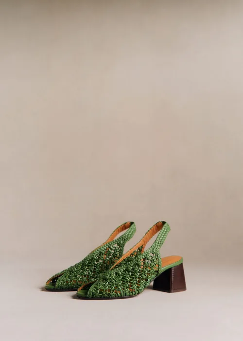 Sandales Enora - Vert Brillant Tressé — image 4
