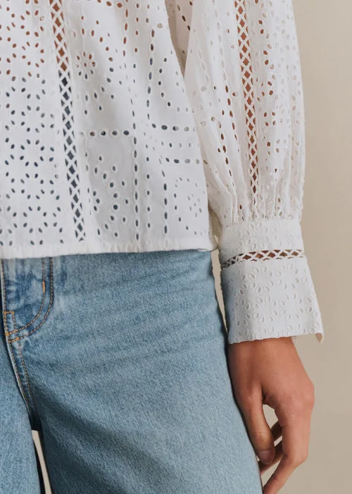 Chemise Roma - Broderie Unie Ecru — image 3