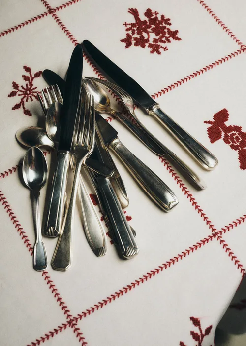 Nappe Brodée - Ecru Broderie Framboise - Epi de Blé — image 4