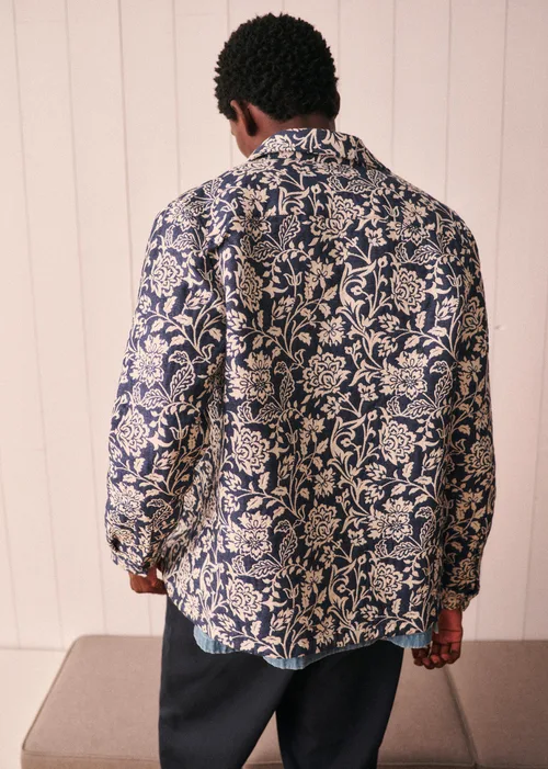 Surchemise Claggan - Jacquard Floral Bleu — image 3