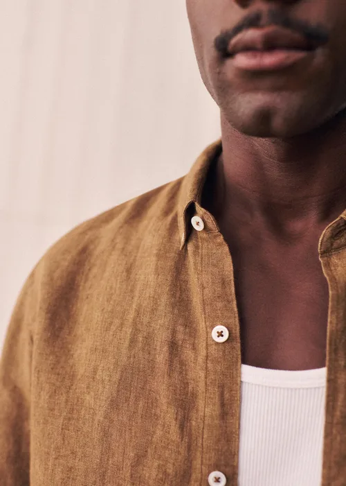Chemise Charlie Lin - Marron Chiné — image 4