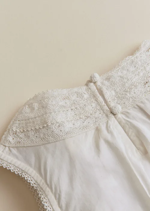 Blouse Dorrita - Broderie Placée Fleurs Multico Fond Crème — image 4