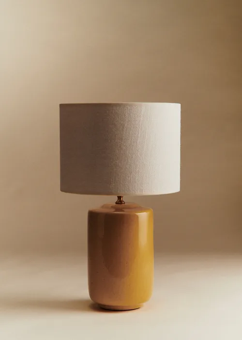 Lampe Mezzo - Safran - Abat-jour Dolce - Jute Écru