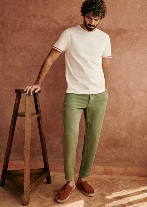 T-Shirt Lucio - Écru Rayures Rose — image 6