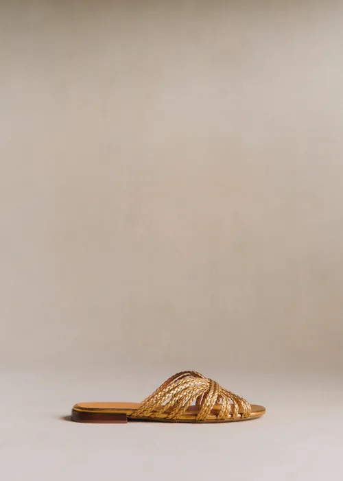 Mules Low Paola - Doré Tressé — image 3