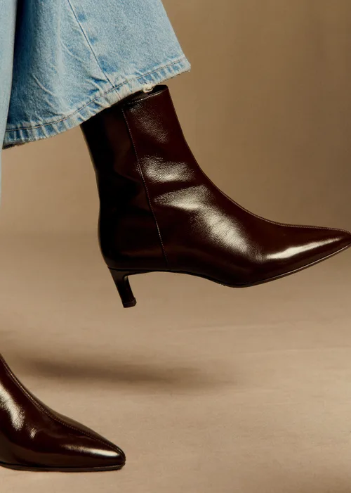 Bottines Garance - Chocolat vernis — image 6